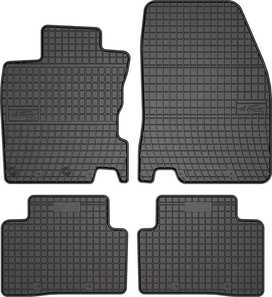 2014-2021 Nissan Qashqai J11 Fußmatten Gummi Schwarz 4 tlg Produktbild 