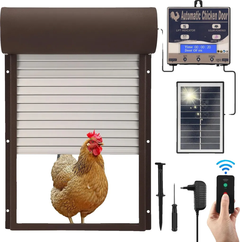 Oiseau solaire marron autonome à télécommande : Animation jardin 25cm