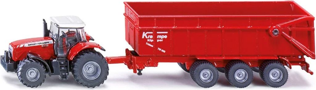 Siku traktor s přívěsem MASSEY FERGUSON červený ; 1844 Obrázek produktu 