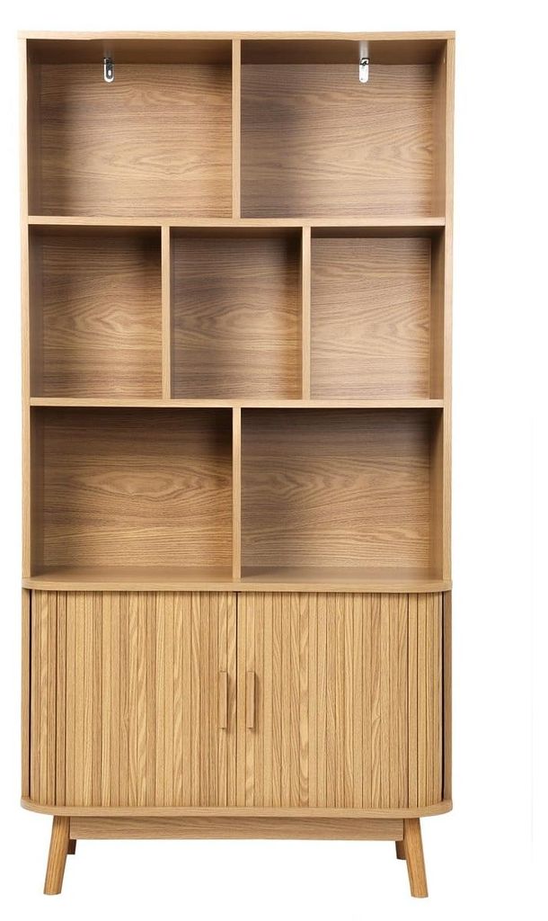 Bücherregal mit 2 Schiebetüren, H 158 cm – ERNEST Produktbild 