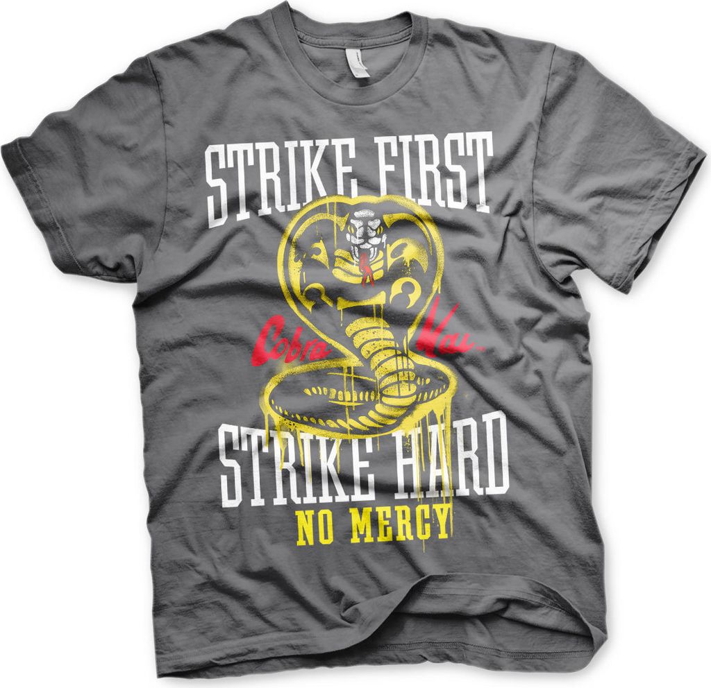 Strike First - Strike Hard - No Mercy T-Shirt - Large - DarkGrey