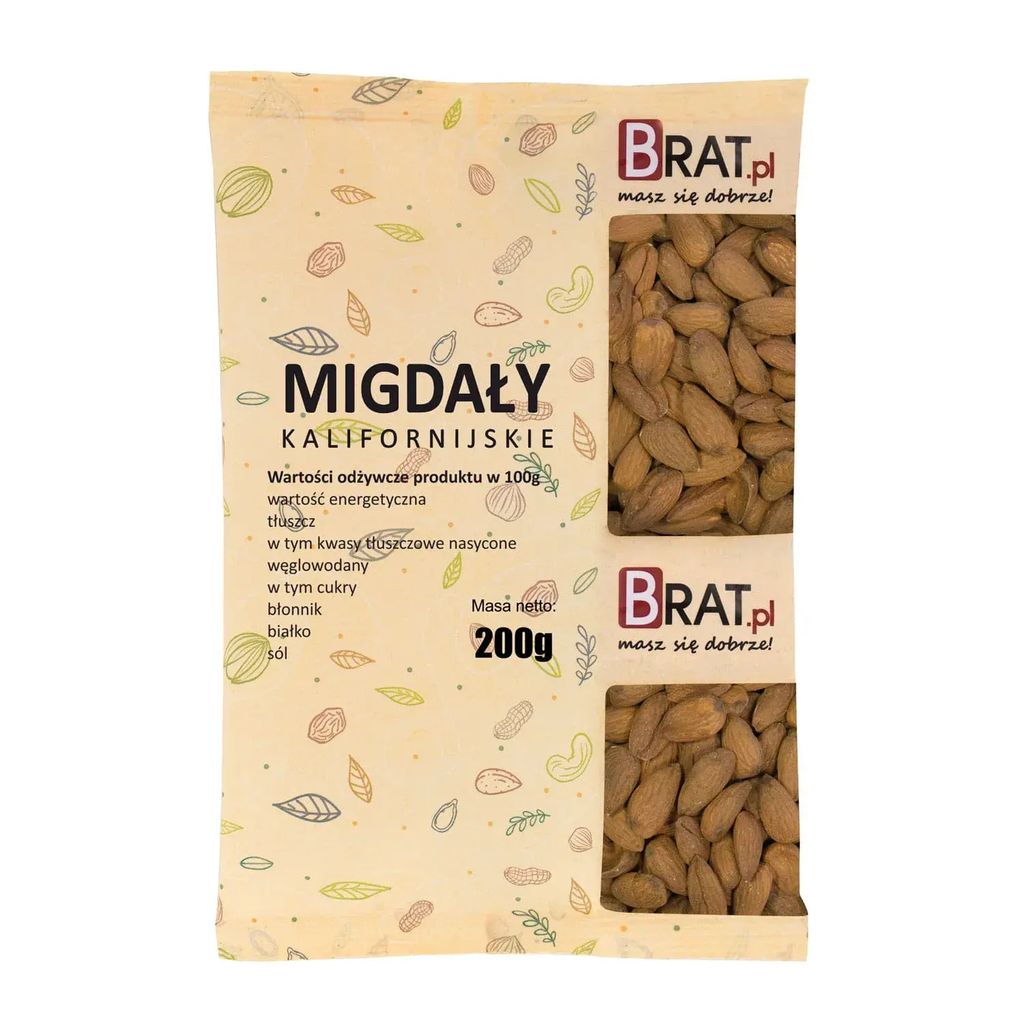 Kalifornské mandle 200g Brat.co.uk Obrázok produktu 