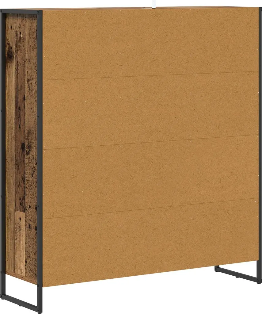 Mobile Libreria Legno Naturale Recuperato 108cm - Scaffale Multiuso - 7