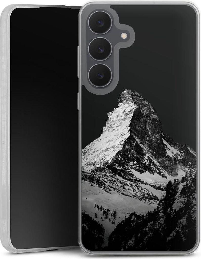 DeinDesign Slim Hülle für Samsung Galaxy S25 FE Silikon Case Ultra Dünn Handyhülle Alpspitze Berg Schnee