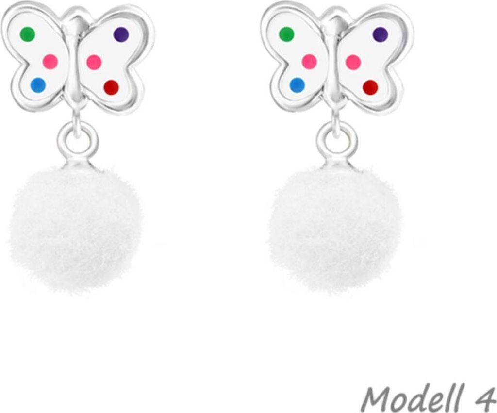 Schmetterling Ohrstecker: 925 Silber Ohrringe für Damen und Mädchen Modell 4