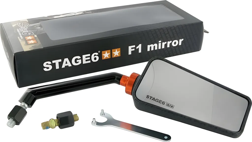Rétroviseur droit Stage6 F1 universel en fibre de carbone mate M8