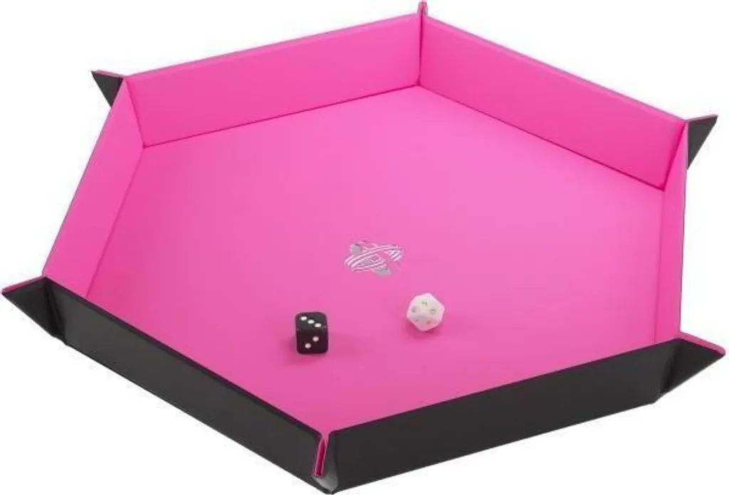 GGS60061 Plateau à dés magnétique hexagonal noir et rose de luxe