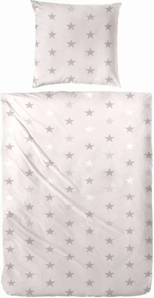 Set Copripiumino Hahn Flanella 155x220cm Stelle Natura | Bio-Comfort