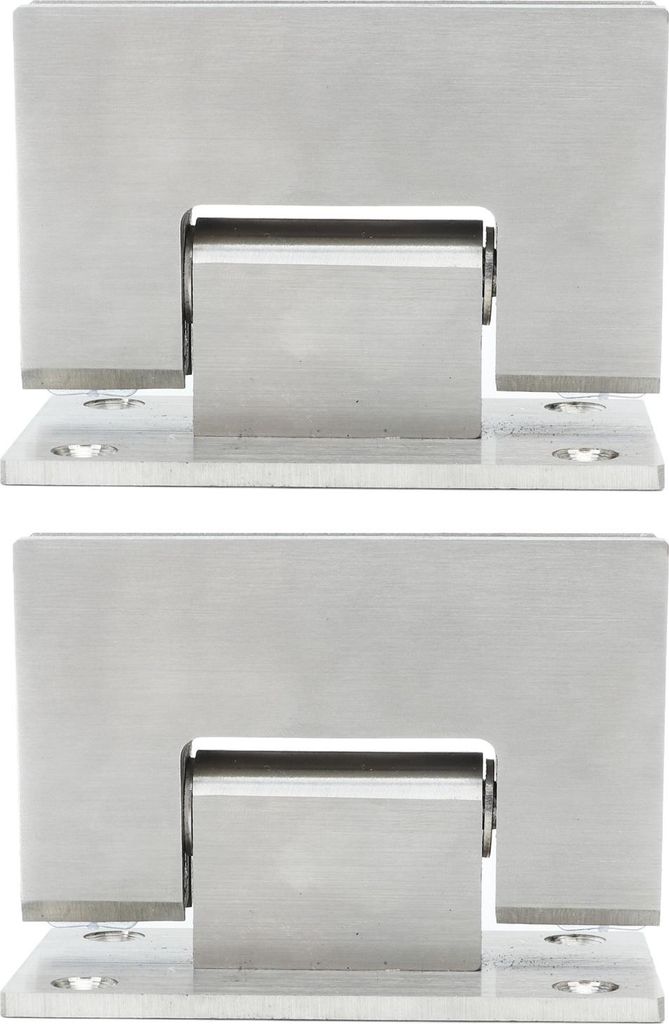 2Pcs Glastürscharnier Heavy Duty Glastür 90 Grad Scharniere Durable Edelstahl Bad Tor Klammer für Bad Toilette
