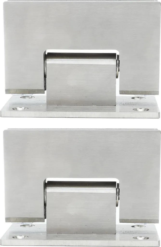 Charnière porte en verre 90° en acier inox lot de 2 pièces robuste