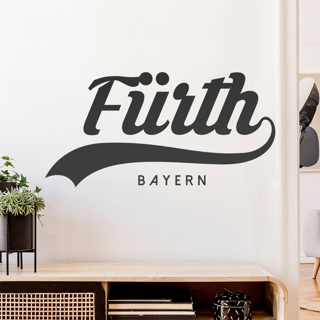 Fürth Bayern Wandtattoo Wandaufkleber Wall Sticker - Dekoration, Küche, Wohnzimmer, Schlafzimmer, Badezimmer