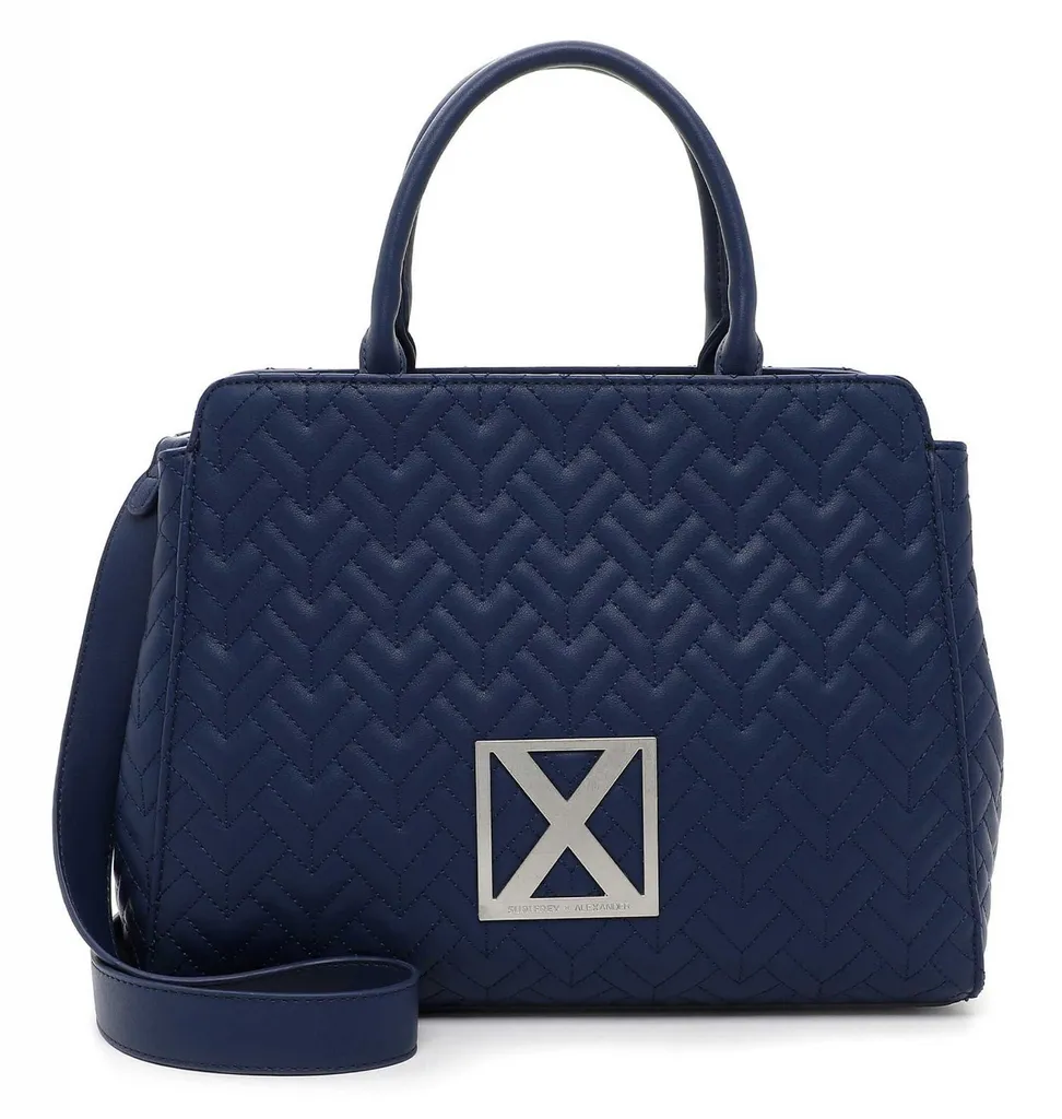 Sac à épaule bandoulière grand format style shopper marine SURI FREY