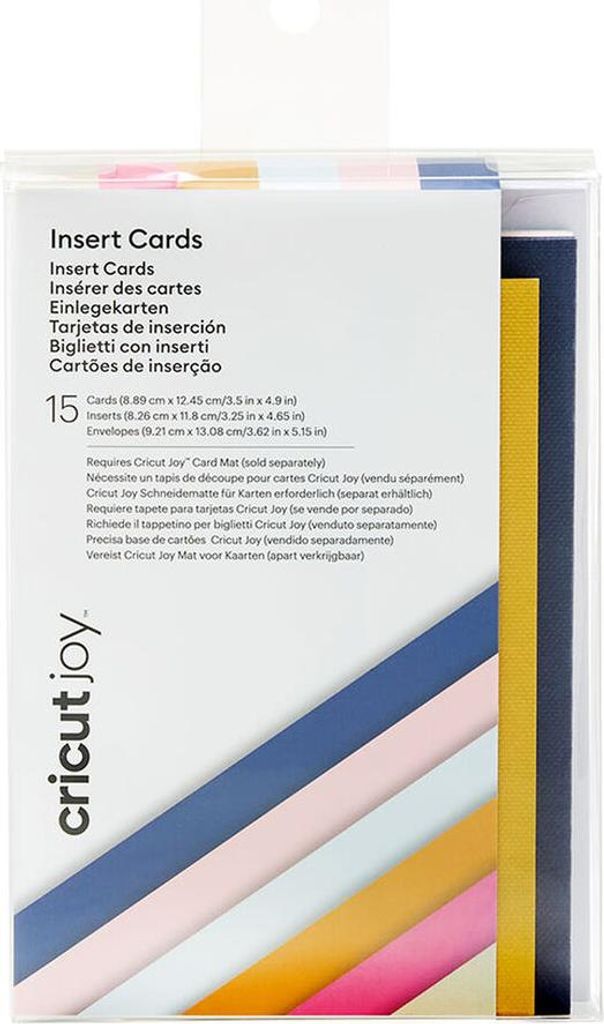 Cricut Joy Insert Cards, Standard-Grußkarte, Mehrfarbig, 92 mm, 130 mm, 15 Stück(e)