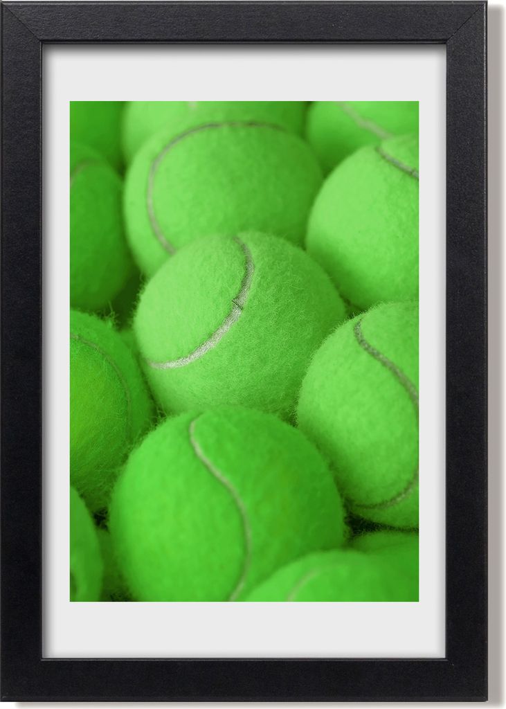Bild 20x30 MDF-Rahmen, Wandkunst Tennisbälle