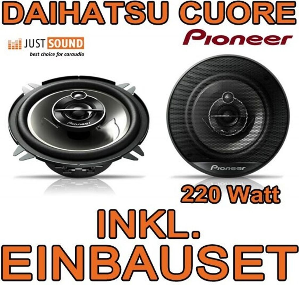 Lautsprecher - Pioneer TS-G1323i - 13cm Einbauset passend für Daihatsu Cuore - justSOUND
