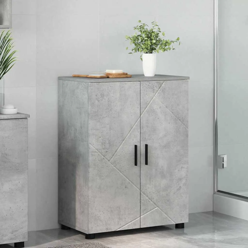 Offerta Mobile Bagno SYFAX Grigio Cemento 60x35x80 cm - Robusto e Bello - 2