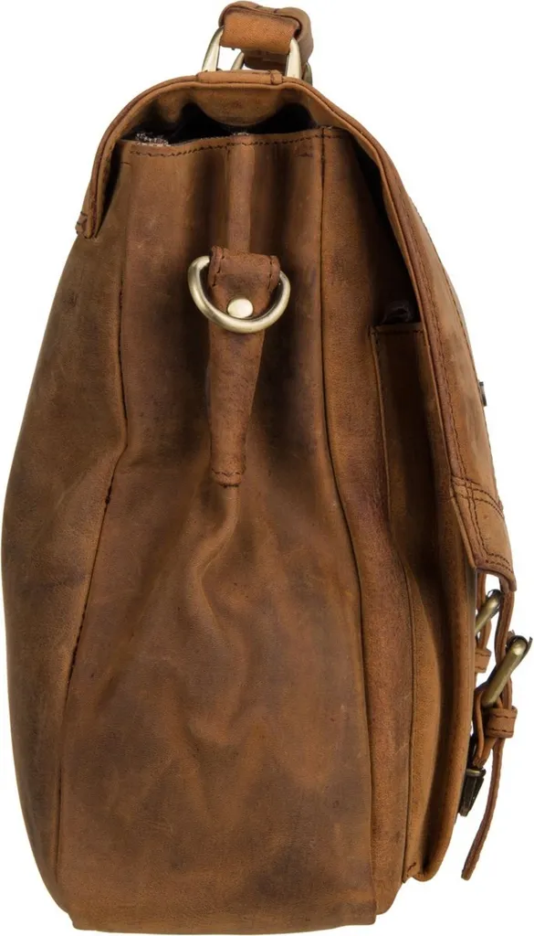 Sac Porte-Documents Harold's Antic Cuir Marron - Serviette Pro Compacte - 19