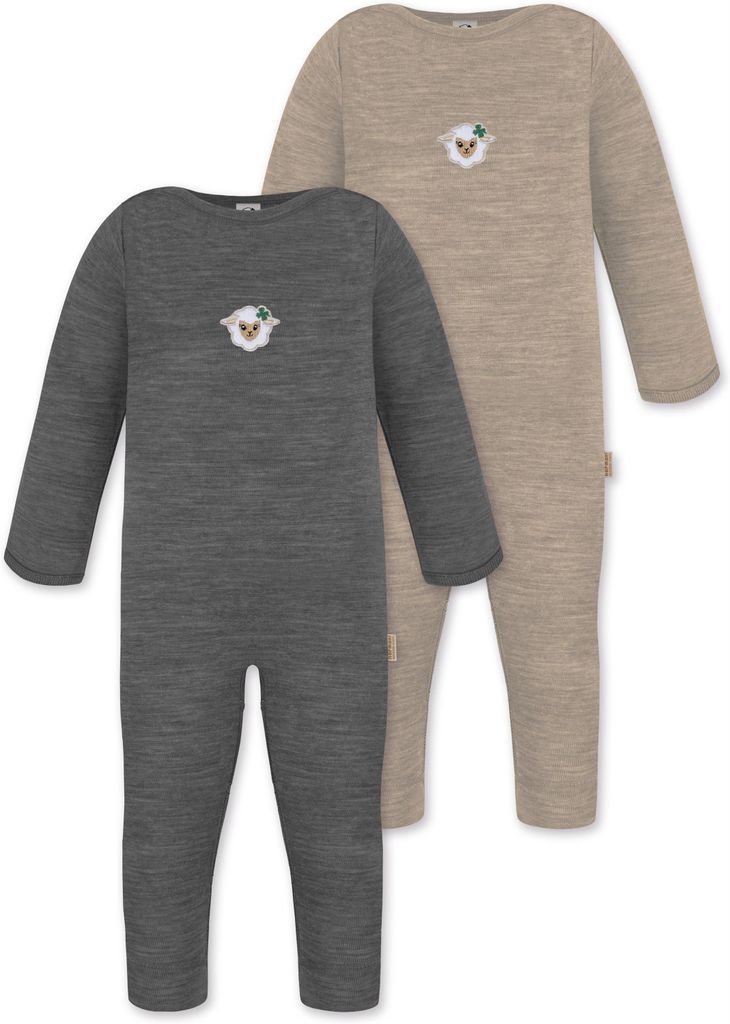 normani 2er Pack Baby Merino Strampler
