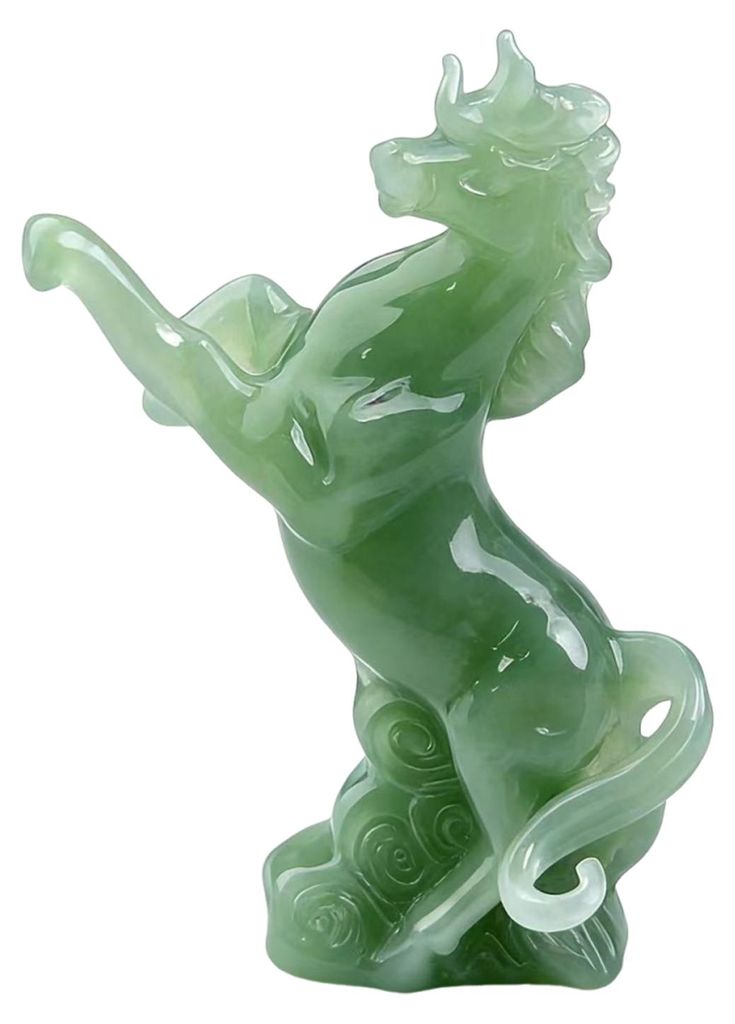 Kleine, mundgeblasene Glaspferdestatue aus Kunstkristall, chinesische Feng-Shui-Figur, Sammlerstück für Zuhause, Büro oder Schreibtisch.