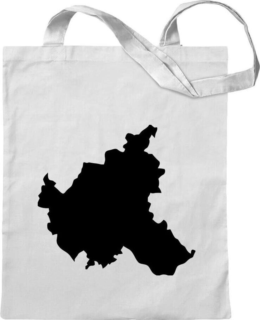 Kiwistar - Baumwolltasche - weiss - Hamburg Deutschland Silhouette - Tragetasche Stoffbeutel Umhängetasche Langer Henkel