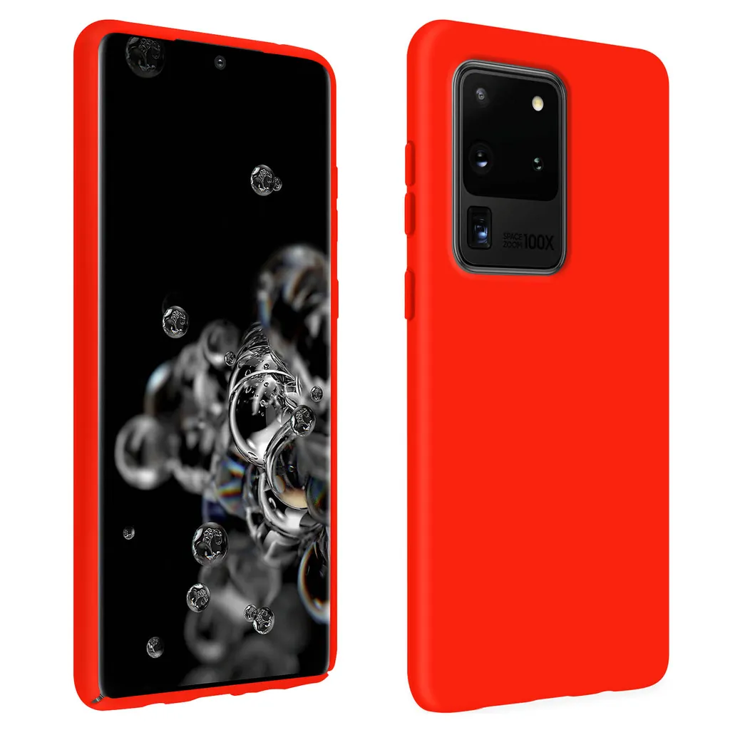 Custodia Semirigida Samsung S20 Ultra | Silicone Rosso Antiscivolo