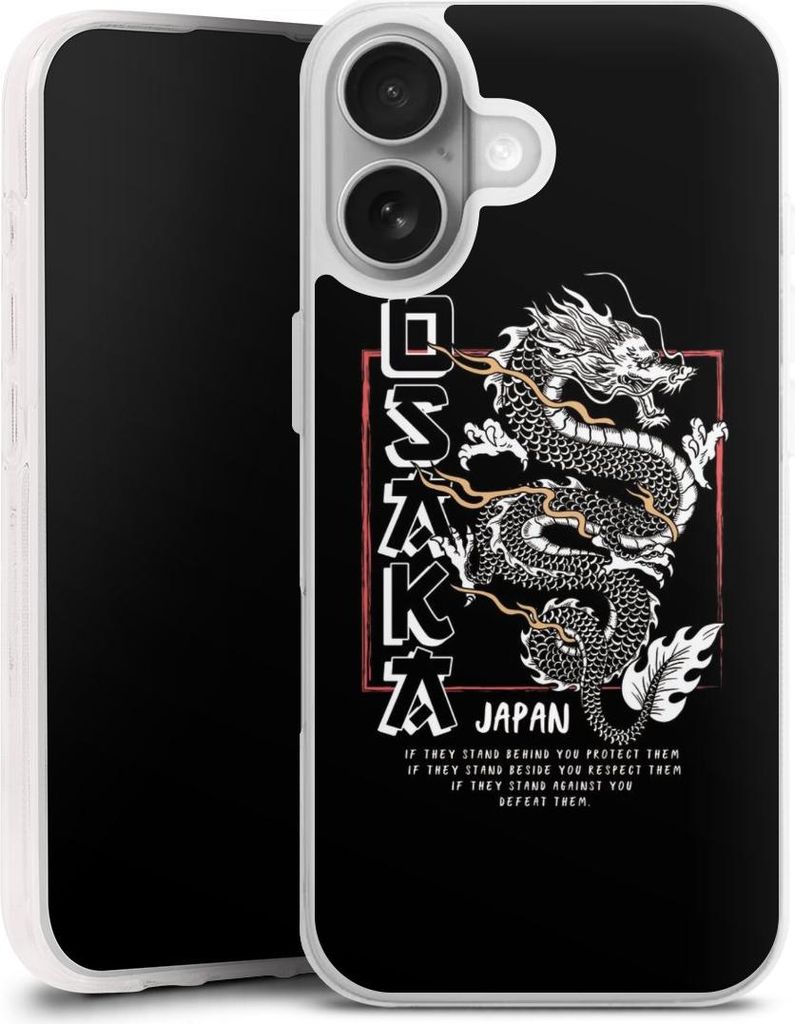 DeinDesign Handyhülle für Apple iPhone 17 Silikon Hülle Case Smartphone Schutzhülle Drache Japan Meer