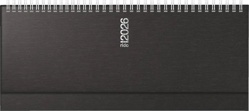 Calendrier transversal rido/idé 7036123906 Septant noir 1 semaine 2 pages