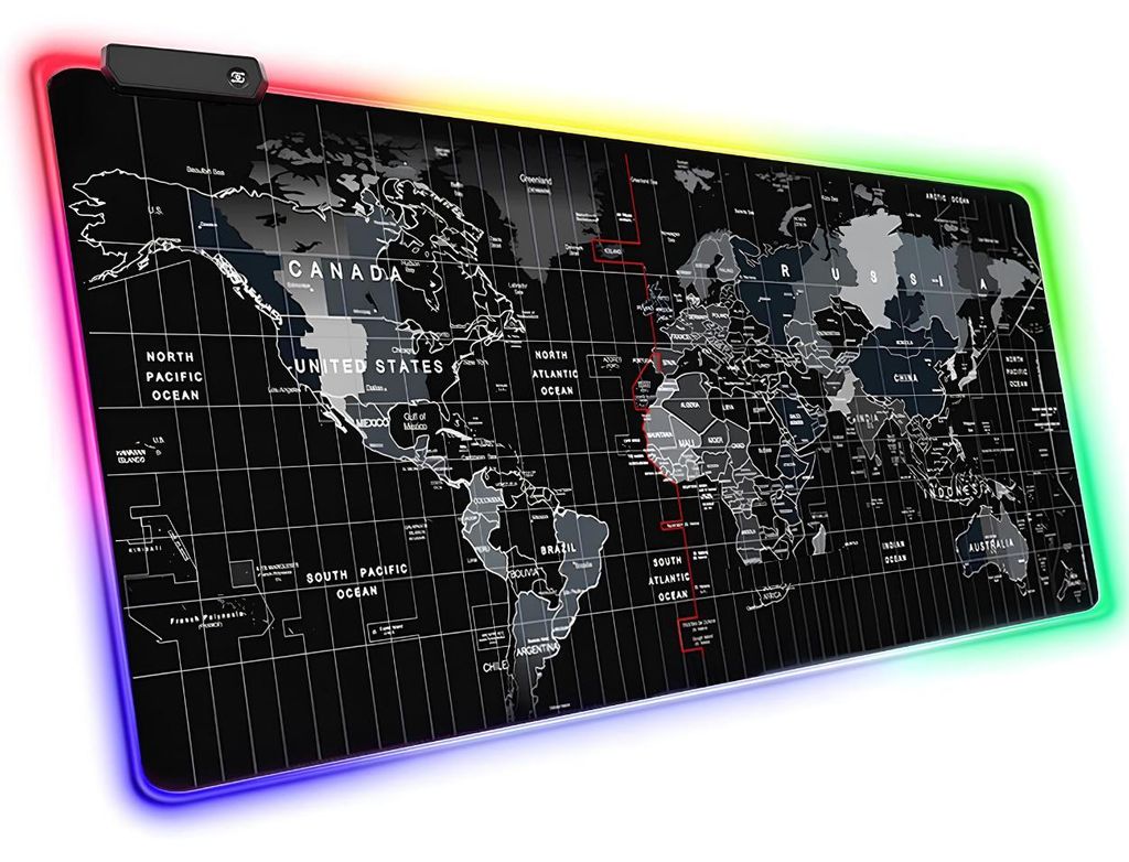 Tapis de souris RGB gamingPolyuréthane- 80x30 cm - Noir Image du produit 