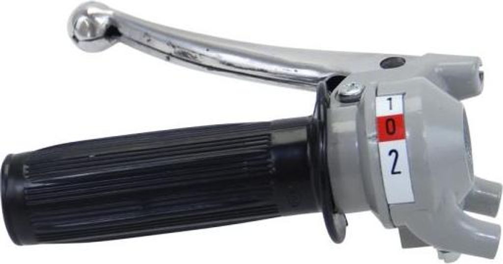 Schaltgriff 2-Gang Typ 682 grau schwarz längsgeriffelt Alu Hebel für Hercules Kreidler Mofa Moped Mokick