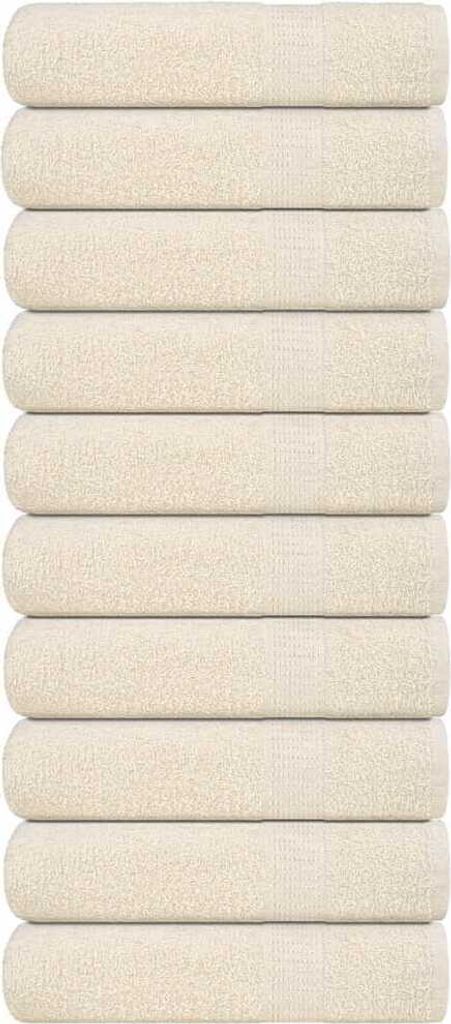 Möbel Badetücher 10 Stk. Creme 100x150 cm 360 g/m² 100% Baumwolle - Handtücher 137006