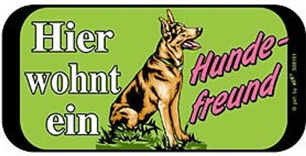 Türschild - Hier wohnt ein Hundefreund - 308222 -