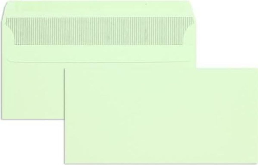Briefumschläge DINlang 80g/qm selbstklebend VE=1000 Stück grün