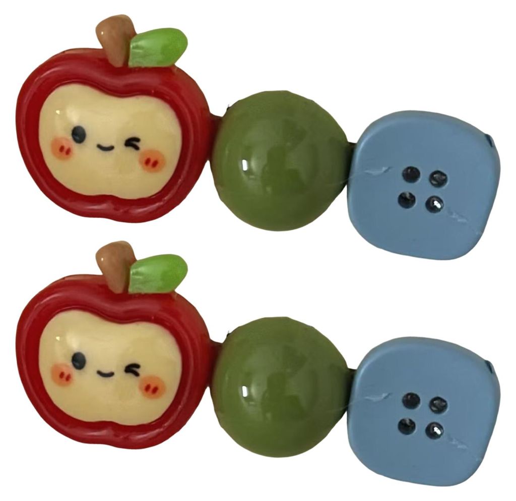 2er-Pack Haarspangen für Mädchen mit Fruchtmotiven, stabiler Halt, keine Beschädigung des Ponys, seitliche Clips, rutschfeste Zähne, sommerlich...
