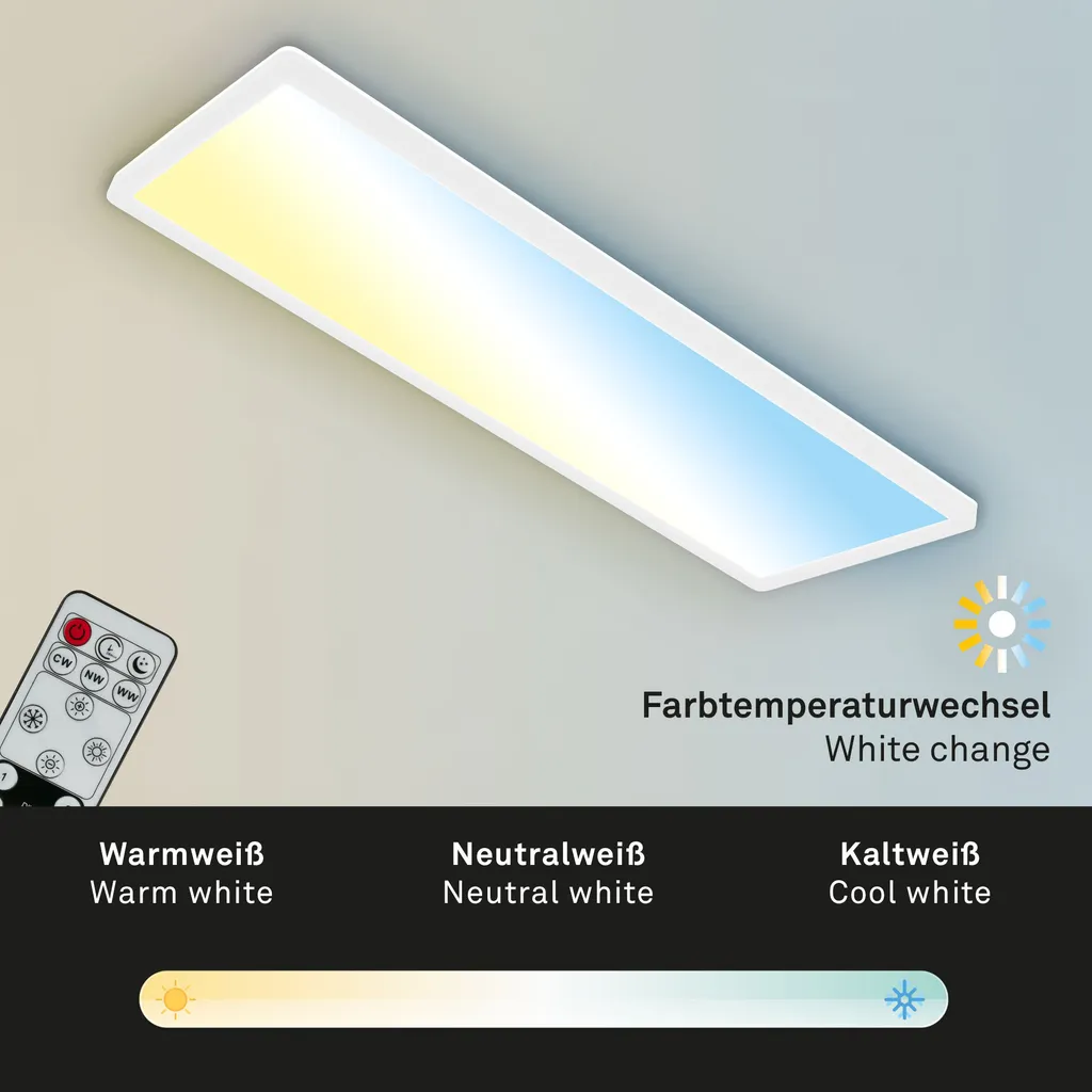 Pannello LED BRILONER CCT: Luce Retroilluminata e Memory Function - 15