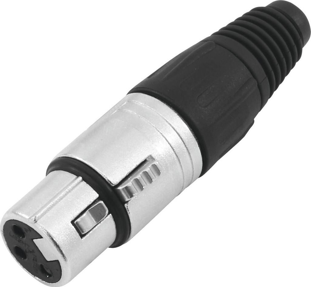 Neutrik, XLR-Kabelbuchse 3-polig NC3FX Nickelgehäuse, Schwarz