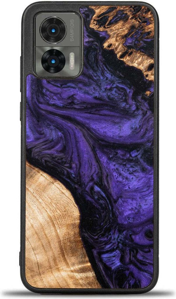 Holzhülle Bewood Unique - Violet für Motorola Edge 30 Neo