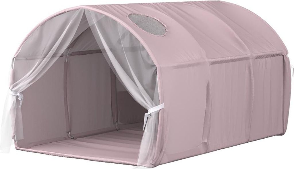 Tunnelzelt Vitalispa Kubby Rosa 100 x 80 cm mit Fenster und Produktbild 