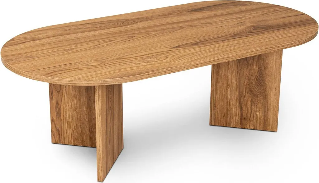 Table basse Jurian 120x40x60 cm en Noyer brun avec porte-revues