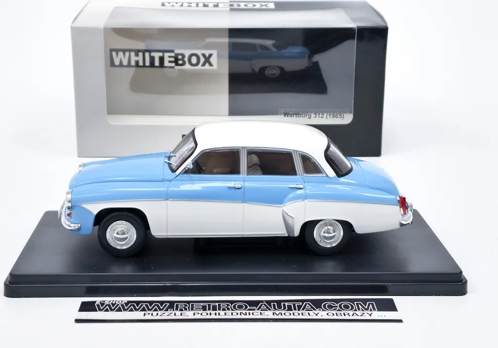 Voiture miniature Wartburg 312 1965 Whitebox 1:24 collection métal - 3