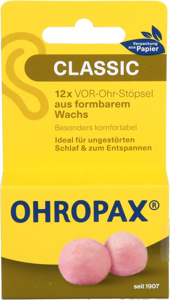 OHROPAX Classic Wachs Vor-Ohr Stöpsel, 12 St. Ohrstöpsel Produktbild 
