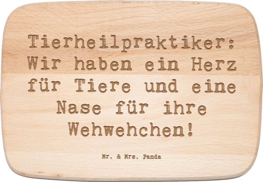 Mr. & Mrs. Panda vesperbrett Spruch Tierheilpraktiker Herz - Transparent - Geschenk, Schneidebrett, Berufe, Tierliebe, schneidbrett, kreative Gesch...