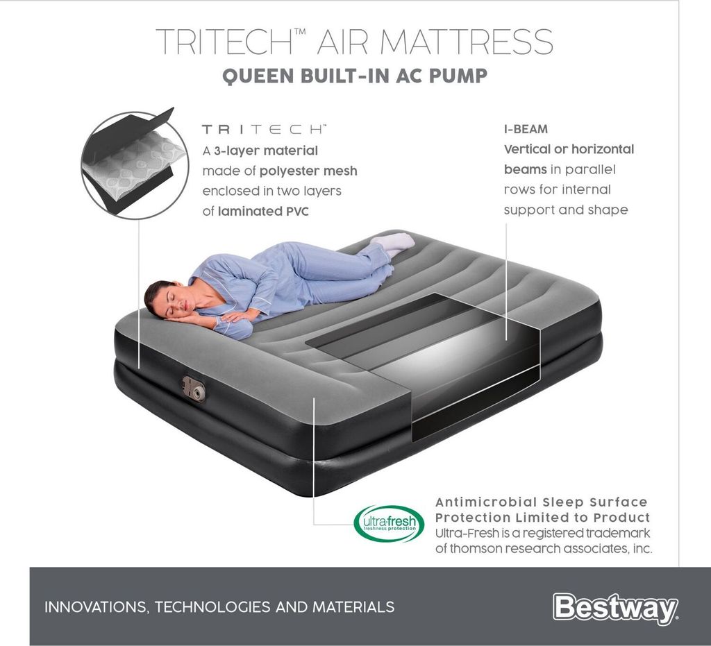 Bestway Luftbett "+" Queen-Size 203x152x46 cm mit Produktbild 129
