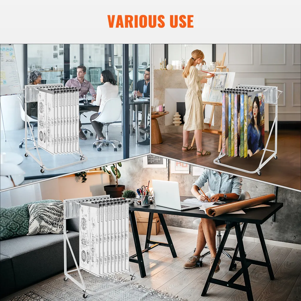Étagère de Rangement Modulable à Hauteur Réglable pour Dossiers et Plans