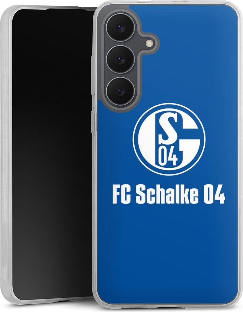 DeinDesign Handyhülle für Samsung Galaxy S25 FE Silikon Hülle Case Smartphone Schutzhülle FC Schalke 04 Logo Offizielles Lizenzprodukt