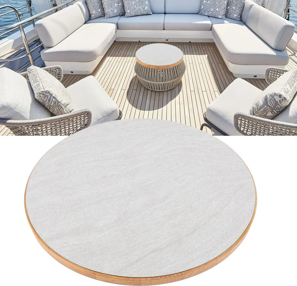 Plateau de table rond en bois massif de 17,7 pouces pour votre camping-car