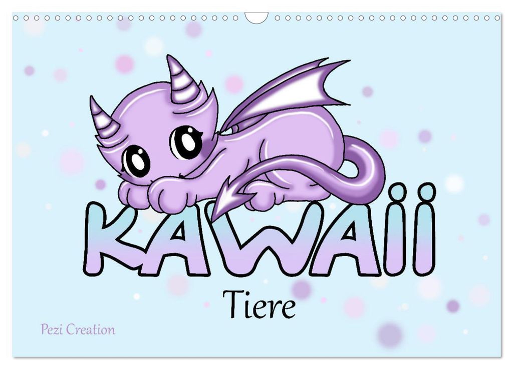 niedliche Kawaii Tiere (Wandkalender 2027 DIN A3 quer), CALVENDO Monatskalender