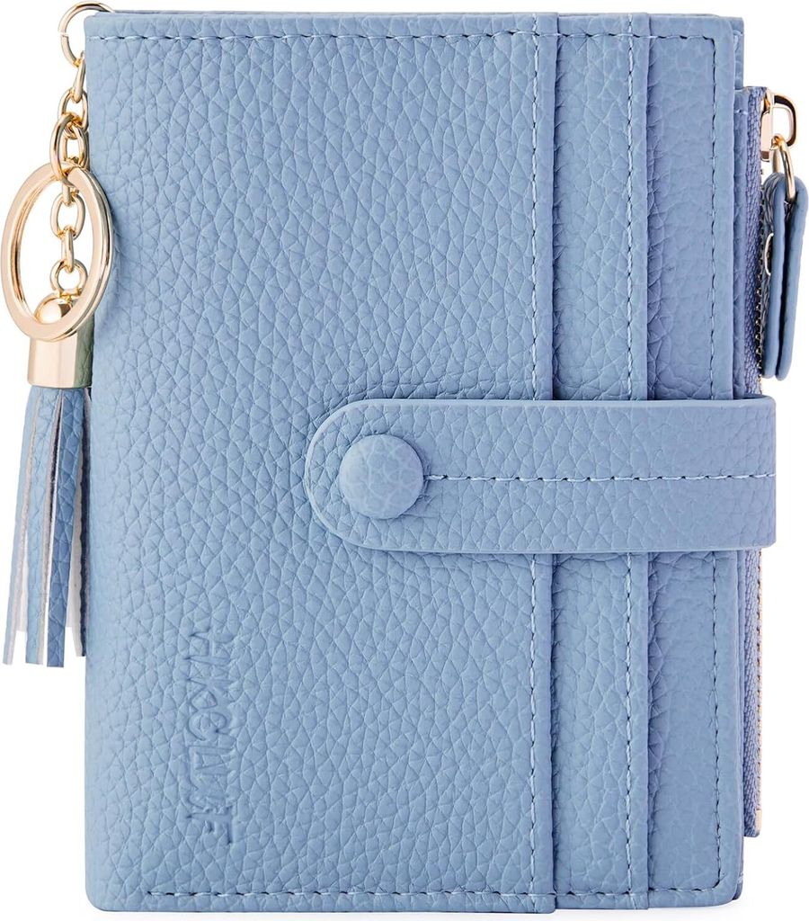 Geldbörse Damen Kleine, Geldbeutel Frauen Leder RFID Portemonnaie mit Münzfach