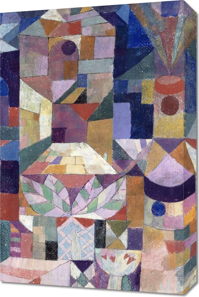 Bild 40x60cm Burggarten, Paul Klee Vintage für das Wohnzimmer