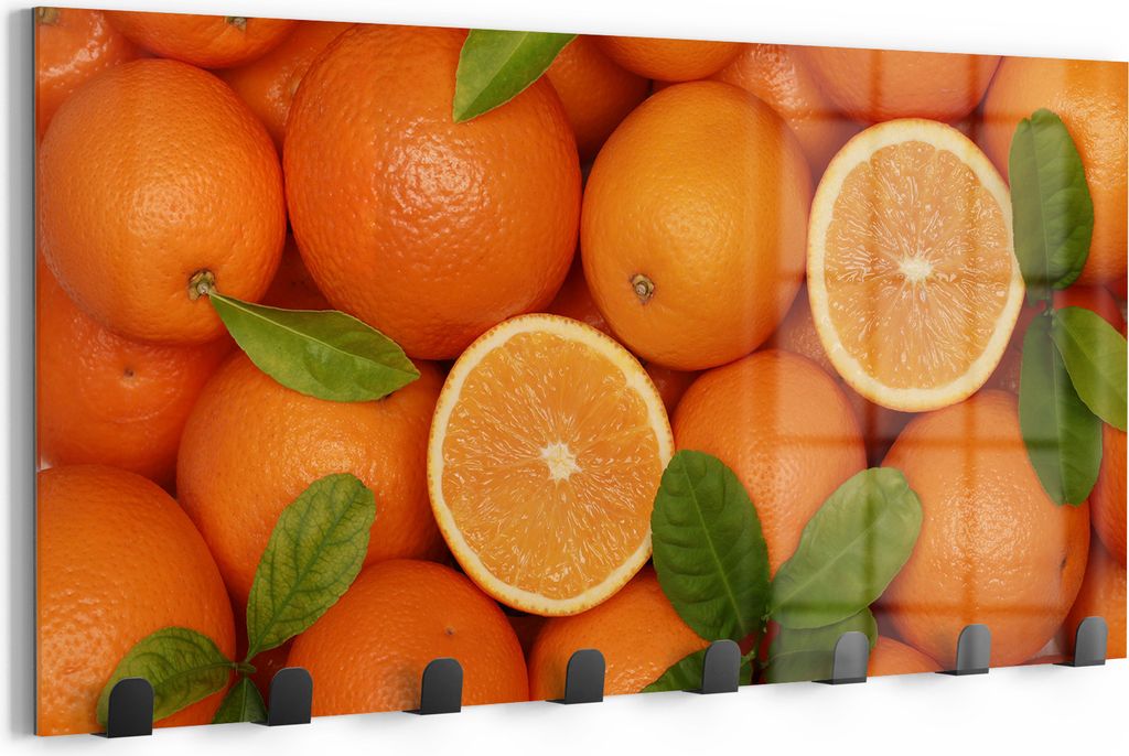 DEQORI Kleiderhaken Glas 60x30 cm 'Vitaminreiche Frische' Wand Garderobe beschreibbar Paneel