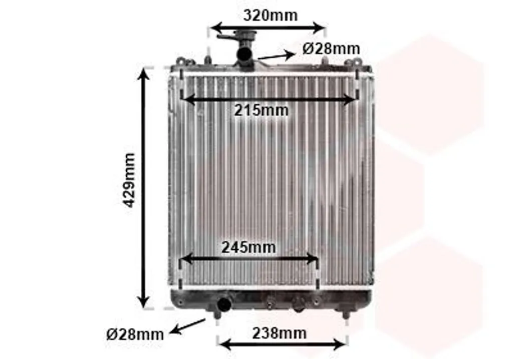 Radiateur de Refroidissement Moteur pour SUZUKI Wagon R+ Van Wezel